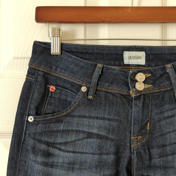 Hudson Collin Classic Low Rise Dark Wash Flap Pocket Denim Skinny Jeans 26 - Picture 12 of 16